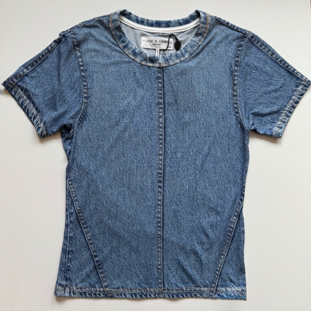 Rag & Bone Womens Miramar Jersey Baby Tee in Minetta